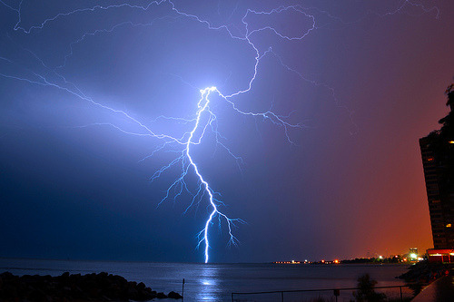 Lightning | Storm from 7/27/2011 over Lake Michigan, Illinois© lake.michigan.window
