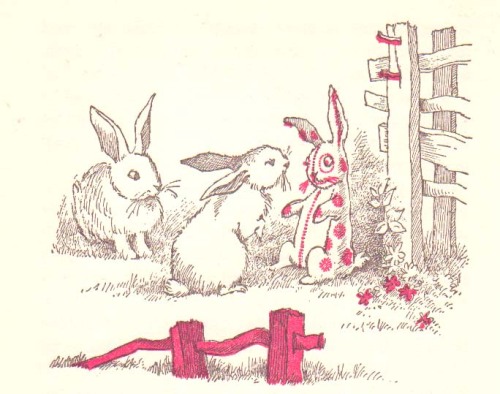 thingsandschemes:An illustration from The Velveteen Rabbit, illustration by Maurice Sendak.