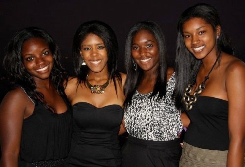 Me (2nd from left) and my girls Nadya, Maiki, and Tanisha from high school &lt;3 yesssssssssssss