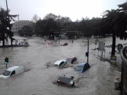 nihilant:  Genova, Italy. 4 November 2011. After the Bisagno (one of the main streams in town, which runs under the road in the picture) has overflown its banks. 