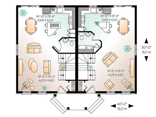 Another cute duplex! Bedrooms: 5 Bathrooms: 4 Stories: 2 