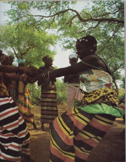 nationalgeographicscans:Bambara women dance at the conclusion of Ramadan, West Africa, August 1975