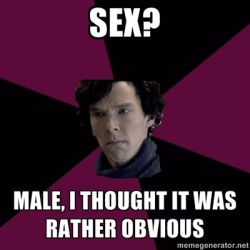 Sexually Oblivious Sherlock Week: Day 3