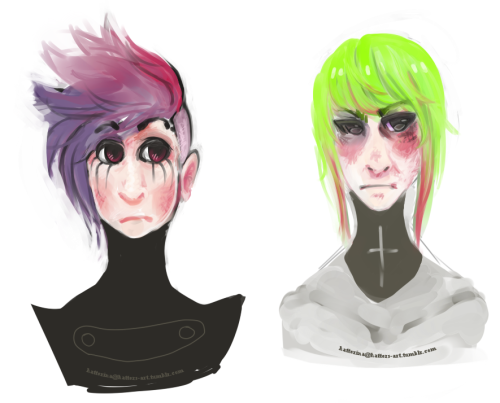 Look a wild Jed! Jed on the left, Sith on the right. I should draw them both more, practicing&n