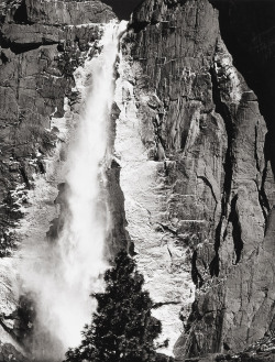 Upper Yosemite Falls, Spring Photo By Ansel Adams, 1940S