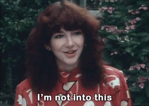 Kate Bush Gifs — Kate being interviewed by Delia Smith (1980)