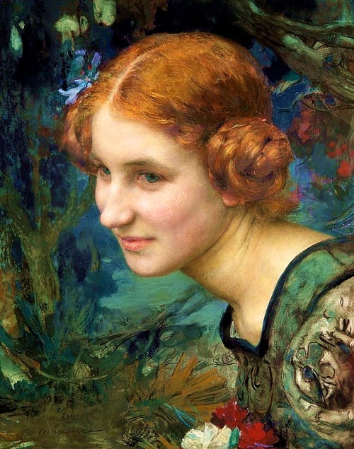 beautifuldavinci:Edgar Maxence (1871 - 1954) French Symbolist painter.He was taught by Elie Delaunay