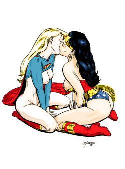 lesbilicious:  If Supergirl kissed Wonder Woman…. what a great kiss that would be