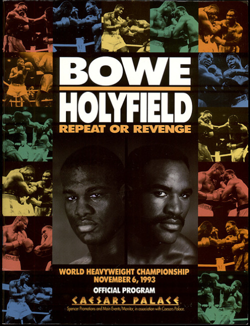 BACK IN THE DAY | 11/6/93 |  Evander Holyfield defeats Riddick Bowe to recover his world heavyweight titles by a 12 round majority decision. *-“In the seventh round of the heavyweight title rematch between Evander Holyfield and Riddick Bowe was