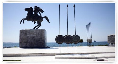 ancient-soul:Equestrian statue of Alexander the Great, on the waterfront at Thessaloniki