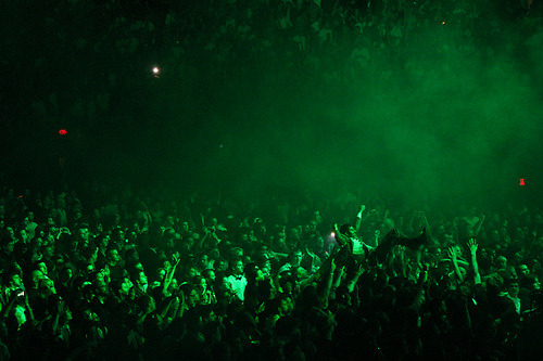  Aziz Ansari crowdsurfing at LCD Soundsystem’s adult photos