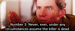  Randy’s Rules on how to survive a horror movie sequel. (Scream 2, 1997) 