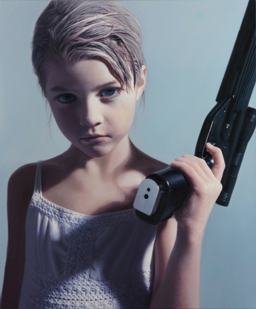 no:  Jana (mixed media on canvas) - by Gottfried Helnwein   I’ll have a daughter like this one day..but darker