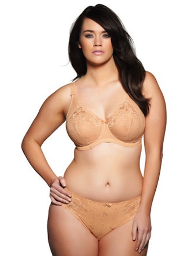 curveappeal:   Laura Wells for Elomi 36E bust, 32 inch waist, 42 inch hips 