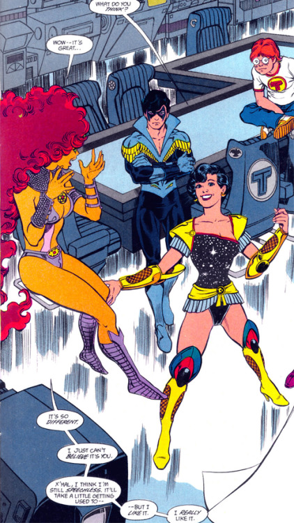 fyeahdickgrayson: miss-mgann: dick your jealousy is showing -New Teen Titans v2 #55   Dick