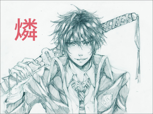 Rin Okumura the sword by *dark-noel