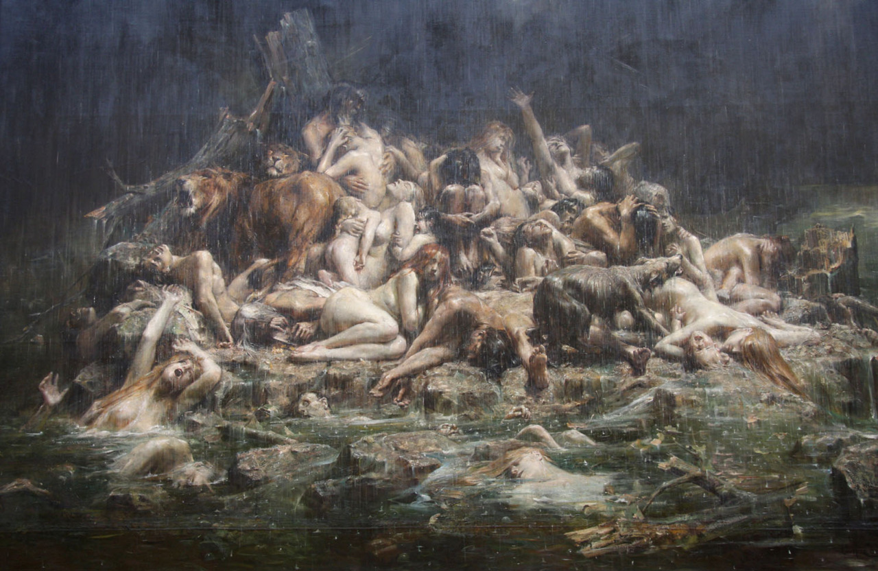 lucifelle: Léon François Comerre (French, 1850 – 1916), Le déluge