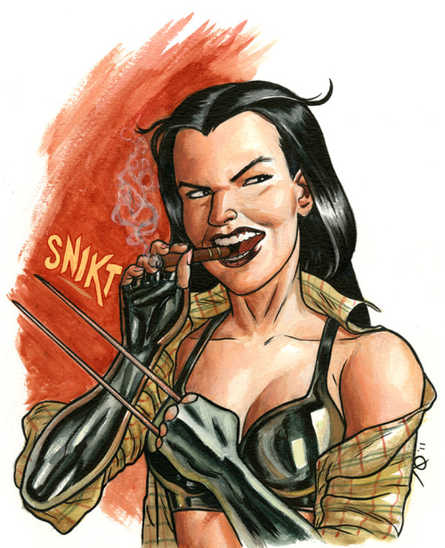 X-23!As far as I understand this character, she&rsquo;s a female clone of Wolverine - so I wanted to