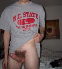 This image is posted at least one other place on this blog, but it deserves to be re-posted because it is such a powerful looking cock and balls. Surrounded by a bush of thick beautiful sex hair, this man’s penis and testicles are a perfect example
