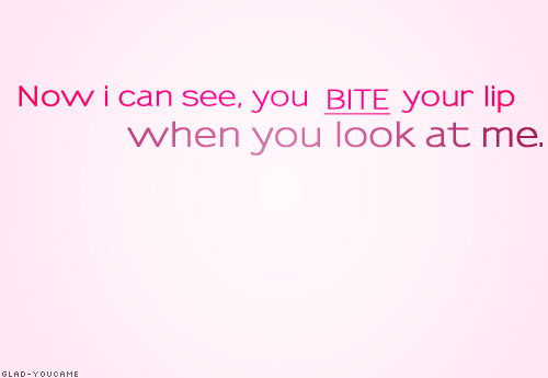 lie-t0me:  One word you say, and everything is giving you away. 