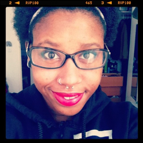 I don’t really wanna go to work, but at least my lipstick and eyebrows look nice.  (Taken with instagram)