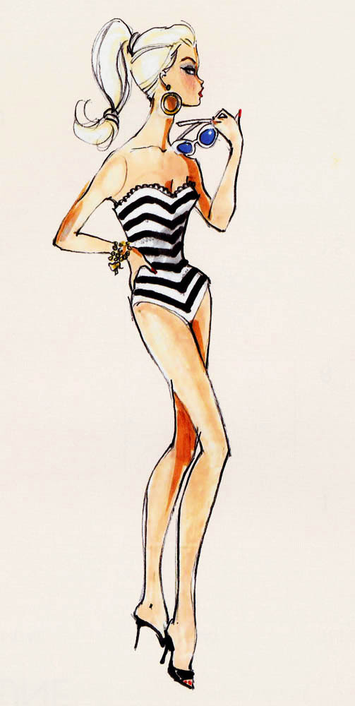 vintagegal:  Barbie sketch by Robert Best 