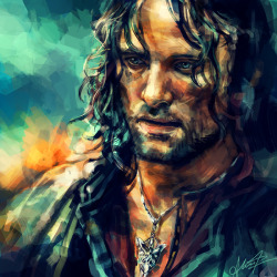alicexz:  A commissioned portrait that I spent all day today painting… one of my favorite characters (and my absolute favorite actor) of all time, so I was thrilled to be commissioned this…! Prints of my artwork available at my Society6 shop. 