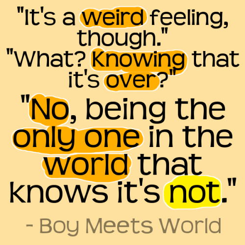  90’s Vectors’ Boy Meets World Quotes Part 1 