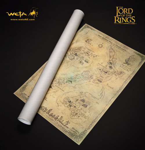 Middle-Earth Map of New Zealand (Weta Store)