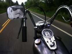 collegehumor:  Stormtrooper On Motorcycle