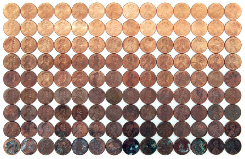 Pennies by Bob Dinetz here. I look at things differently than others. This would make interesting wa