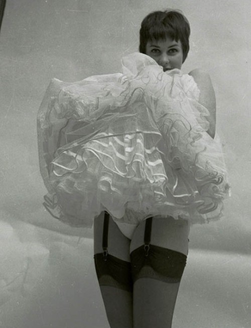 vintagemarlene:  frills!  The lovely Judie Jayson. British pin-up gal - C 1960s