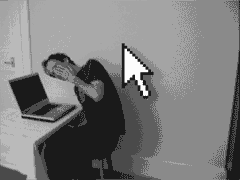Fique olhando para esse gif ate a seta parar de bater na cara do homem.