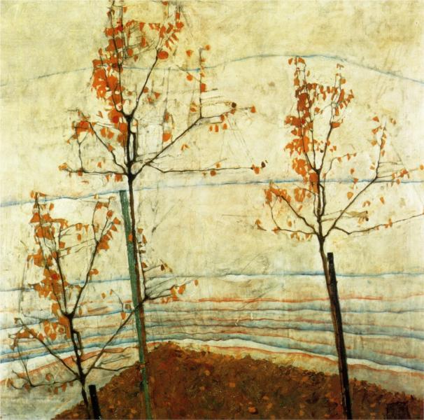fuckyeahexpressionism:
“ Egon Schiele, Autumn Trees, 1911
”