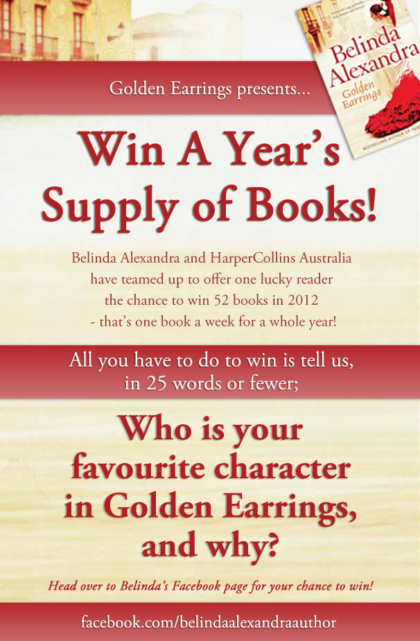 Win A Year’s Supply Of Books!
There’s a new competition running on my Facebook page - one lucky winner will get 52 books in 2012 - that’s one book a week!
All you have to do is read tell me, in 25 words or fewer, who is your favourite character in...