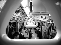 black-and-white:  Tokyo Subway - 4 (by Luca