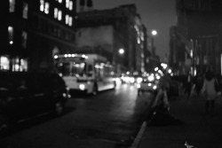 joelzimmer:  Broadway in Bokeh Nikon F3, Ilford 400 
