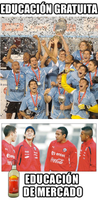 oposicionpinera:  Aguante Uruguay, campeones de la Copa América y con Educación Gratuita!! 