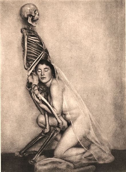totenkopf-nacht-mahr:A depiction of necrophilia in Franz Fiedler’s series Narre Tod, Mein Spielgesel
