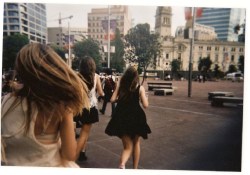starhy:  clubpunk:  Running through Aotea square on our way to see The naked and famous in concert.   love this 