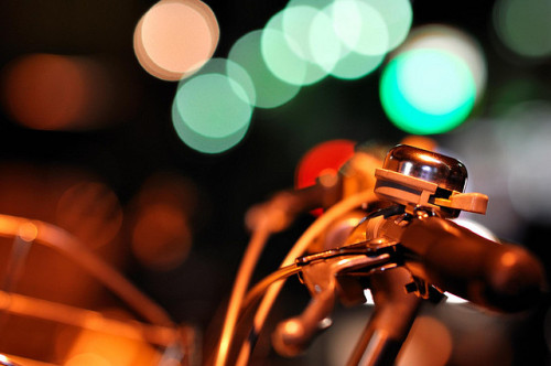 theblackrabbit:  Bike Bokeh by hidesax on Flickr.