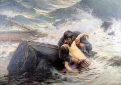Alfred Guillou (1844-1926),  Adieu, 1892, Oil on canvas, 245 x 170 cm, Musee des Beaux-Arts de Quimper