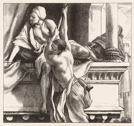 The Spies Escape - 1881 - from Illustrations for &lsquo;Dalziel&rsquo;s Bible