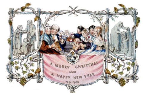 The First Christmas Card 1846 Designed by J.C. Horsley, R.A., for Sir Henry ColeThe first commerci