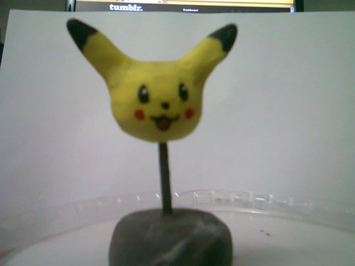  Pikachu in modeling clay. 
