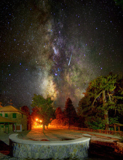 Bluepueblo:  The Milky Way And Shooting Star, Troodos Square, Cyprus  Timelapse Photo