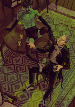 onorobo:  ahhh My absinthe illustration for