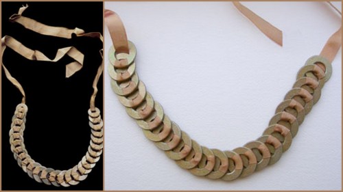 DIY Washer Necklace Inspired by Anni Albers&rsquo; Groundbreaking Jewelry. Left Photo: Anni Albers, 