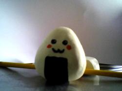  Onigiri in modeling clay. 