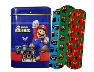 it8bit:  Mario and PacMan Bandaids Available for ū.99 at Perpetual Kid. 